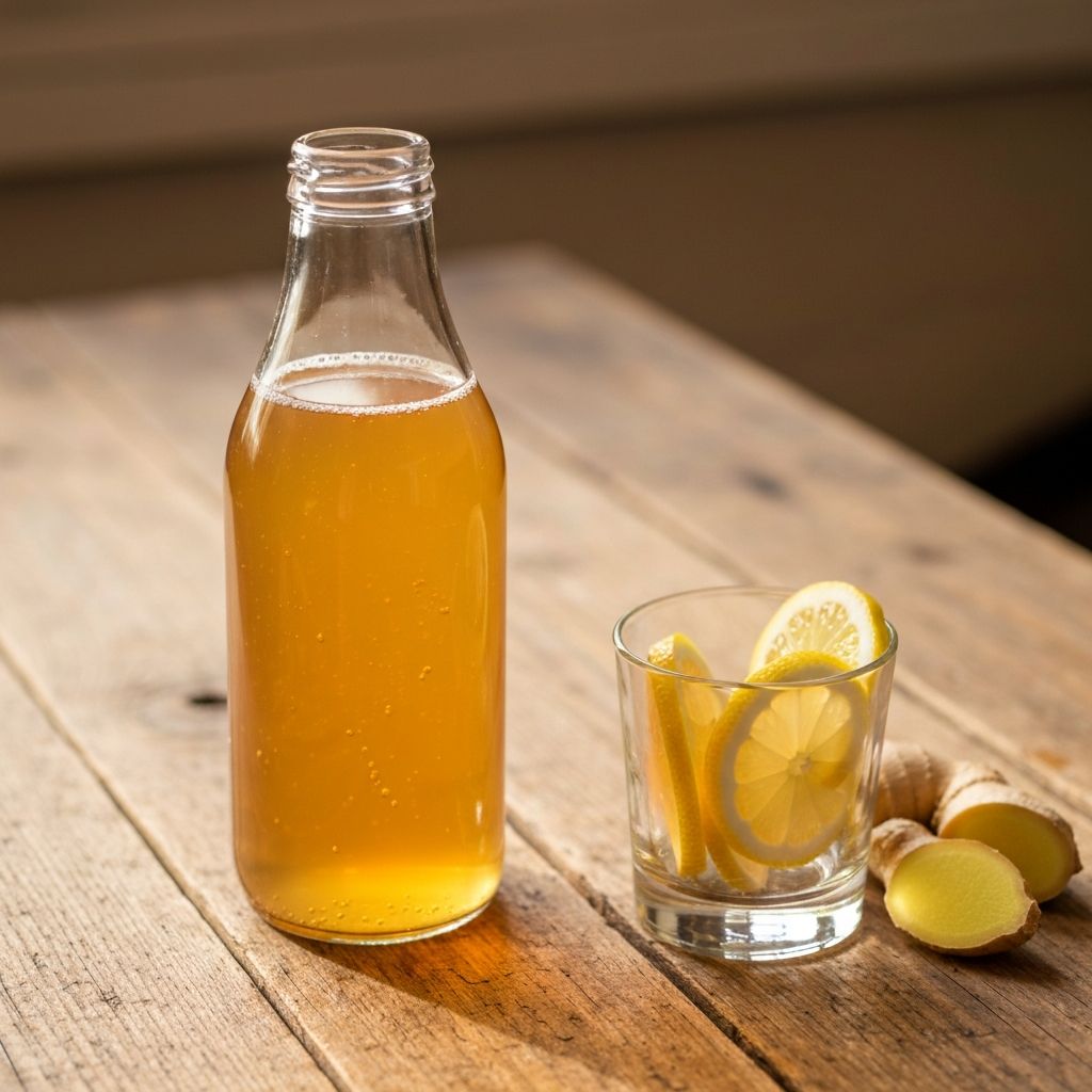 Kombucha Cannabis Probiótico com Gengibre e Limão - Receita com Cannabis