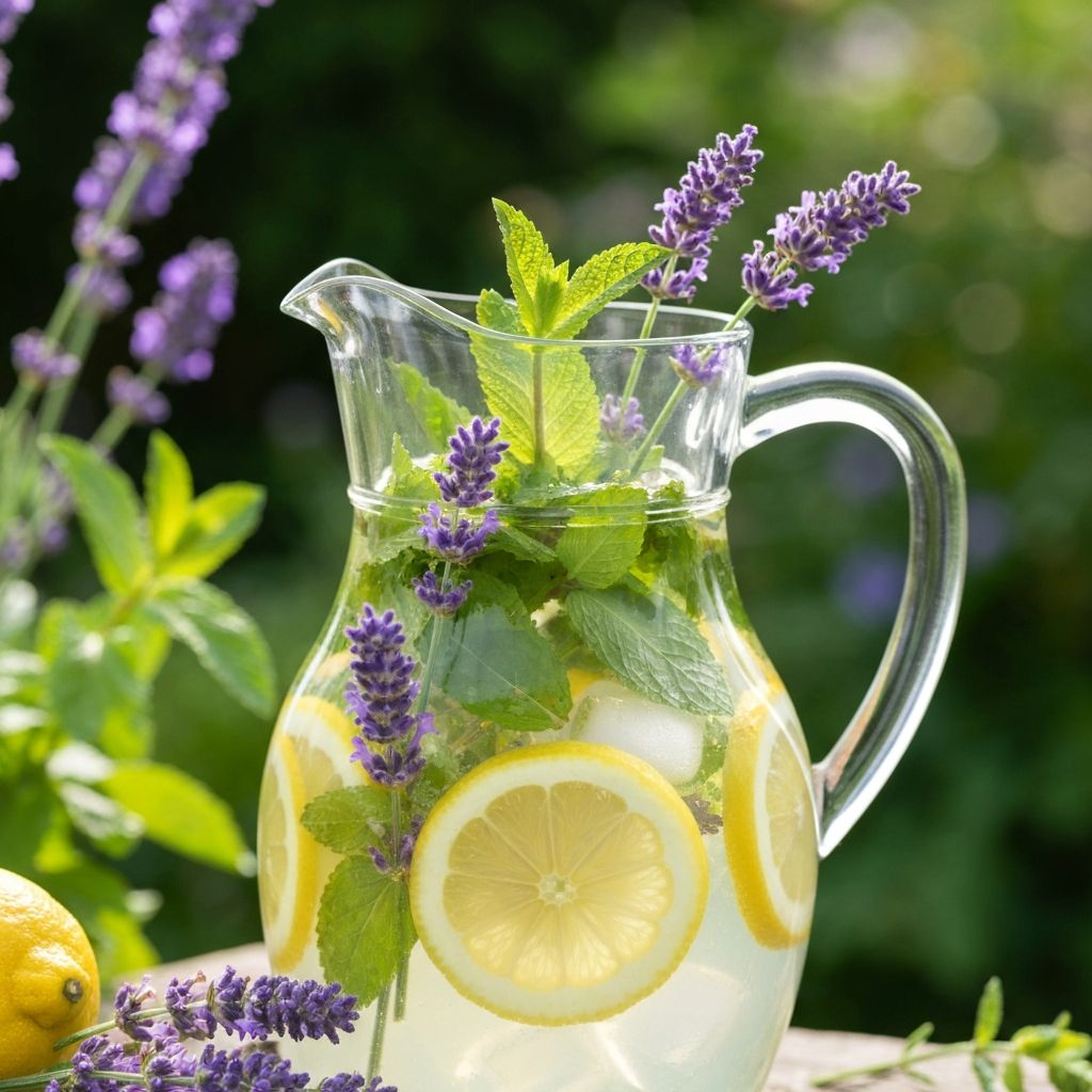 Limonada Cannabis Refrescante com Hortelã e Lavanda - Receita com Cannabis