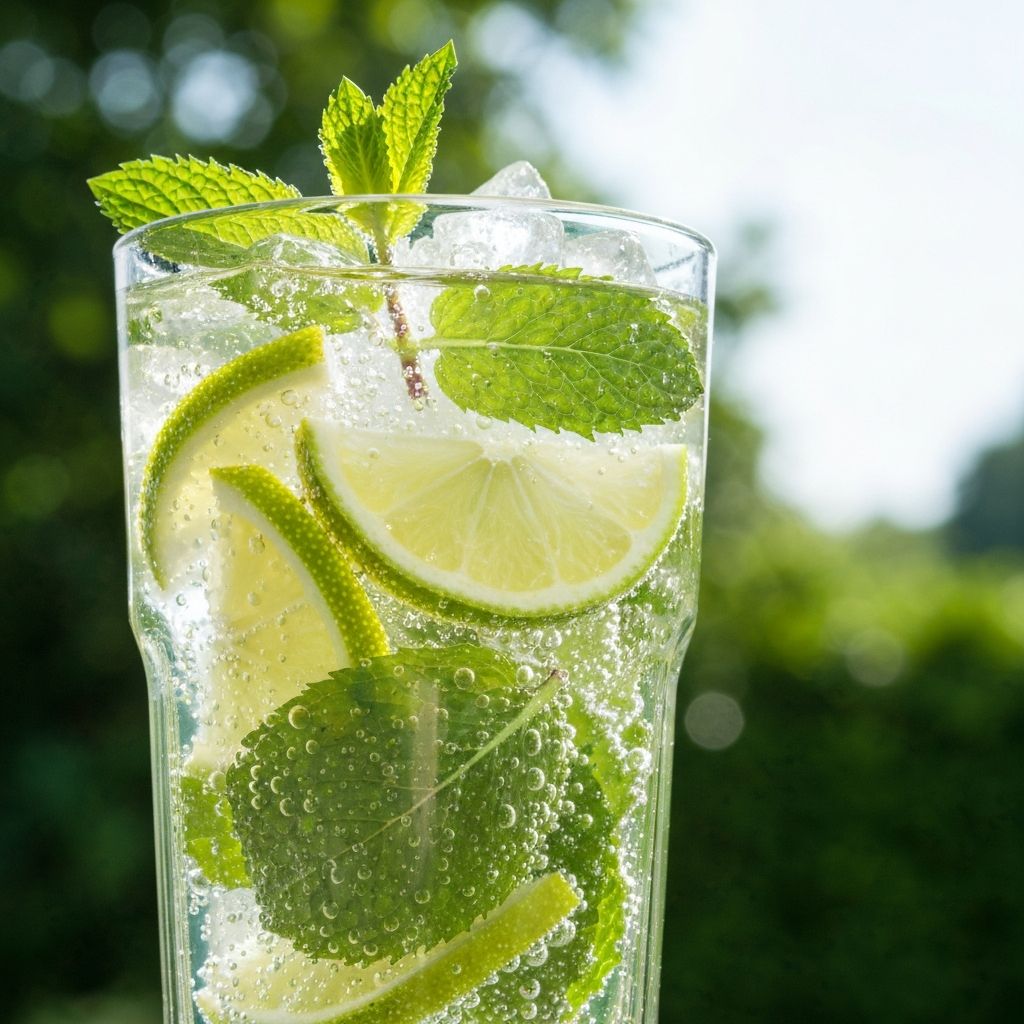 Mojito Mocktail Cannabis com Lima e Hortelã Fresca - Receita com Cannabis