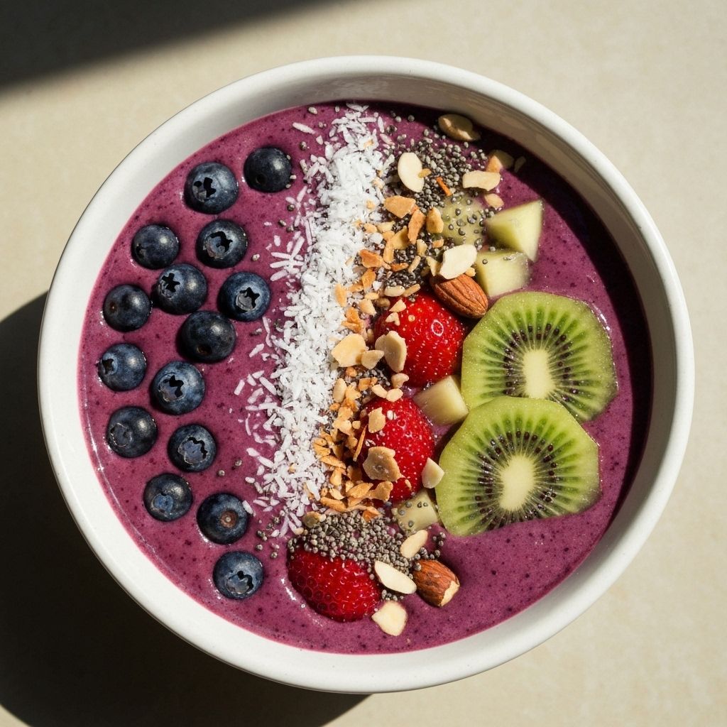 Smoothie Energético de Cannabis com Mirtilo e Açaí